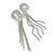 Breathtaking Hook Shape Crystal Tassel Dangle Earrings in Silver Tone - 12cm Long - view 8