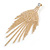 Luxurious Clear Crystal Fringe Style Dangle Earrings in Gold Tone - 10.5cm Long - view 6