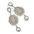 Breathtaking AB Crystal Drop Earrings in Silver Tone - 95mm Long - view 2