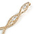Bridal/ Party/ Prom Clear Crystal Statement Long Earrigns in Gold Tone - 85mm L - view 5