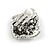 Marcasite Square Clear Crystal White Faux Peal Clip On Earrings In Antique Silver Tone - 20mm L - view 6