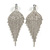 Breathtaking Clear Crystal Tassel Dangle Earrings in Silver Tone - 11cm Long