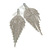 Breathtaking Clear Crystal Tassel Dangle Earrings in Silver Tone - 11cm Long - view 7