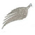 Breathtaking Clear Crystal Tassel Dangle Earrings in Silver Tone - 11cm Long - view 8