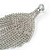 Breathtaking Clear Crystal Tassel Dangle Earrings in Silver Tone - 11cm Long - view 4