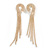 Opulent Style Crystal Fringe Hook Long Earrings in Gold Tone - 12cm L