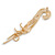 Opulent Style Crystal Fringe Hook Long Earrings in Gold Tone - 12cm L - view 3