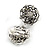 Clear Crystal Spider Web Clip On Earrings in Aged Silver Tone - 20mm D - view 4