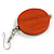 30mm Antique Orange Painted Wood Coin Drop Earrings - 60mm L - view 5