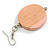 30mm Dusty Pink Painted Wood Coin Drop Earrings - 60mm L - view 4