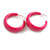 Pink Acrylic Half Hoop Earrings - 40mm D - view 8