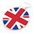 Large UK British Flag/ Union Jack Acrylic Round Drop Earrings - 60mm Diameter - view 4