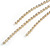 Long Crystal Chains with Flower Dangle Earrings in Gold Tone - 11cm L - view 6