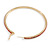 Oversized Slim Red Crystal Hoop Earrings In Gold Tone - 75mm Diameter - view 8