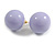 20mm Diameter/ Lavender Acrylic Ball Stud Earrings - view 2