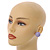 20mm Diameter/ Lavender Acrylic Ball Stud Earrings - view 4