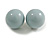 20mm Diameter/ Grey Acrylic Ball Stud Earrings - view 2