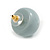 20mm Diameter/ Grey Acrylic Ball Stud Earrings - view 5