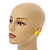 20mm Diameter/ Yellow Acrylic Ball Stud Earrings - view 3