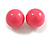 20mm Diameter/ Pink Acrylic Ball Stud Earrings - view 2