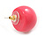 20mm Diameter/ Pink Acrylic Ball Stud Earrings - view 5