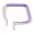 45mm D/ Slim Square Hoop Earrings in Matt Finish (Lavender Shades) - Large Size - view 7