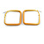 45mm D/ Slim Square Hoop Earrings in Matt Finish (Yellow Shades) - Large Size - view 4