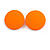 35mm D/ Orange Acrylic Coin Round Stud Earrings in Matt Finish - view 2