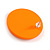 35mm D/ Orange Acrylic Coin Round Stud Earrings in Matt Finish - view 6