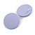 35mm D/ Lilac Acrylic Coin Round Stud Earrings in Matt Finish - view 4