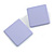 30mm Tall/ Lilac Acrylic Square Stud Earrings in Matt Finish - view 5