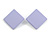 30mm Tall/ Lilac Acrylic Square Stud Earrings in Matt Finish - view 6