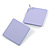 30mm Tall/ Lilac Acrylic Square Stud Earrings in Matt Finish - view 2
