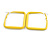 45mm D/ Slim Yellow Square Hoop Earrings in Matt Finish - Large Size - view 7
