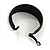 40mm D/ Wide Black Hoop Earrings in Matt Finish - Medium Size - view 6