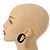 40mm D/ Wide Black Hoop Earrings in Matt Finish - Medium Size - view 3