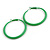 50mm D/ Slim Green Hoop Earrings in Matt Finish - Large Size - view 4