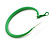 50mm D/ Slim Green Hoop Earrings in Matt Finish - Large Size - view 5