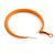 50mm D/ Slim Orange Hoop Earrings in Matt Finish - Large Size - view 4