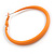 50mm D/ Slim Orange Hoop Earrings in Matt Finish - Large Size - view 5
