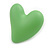 Lime Green Acrylic Heart Stud Earrings (one-sided design) - 25mm Tall - view 6
