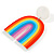 Large Multicoloured Rainbow Acrylic Drop Earrings - 55mm Long - view 5