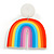 Large Multicoloured Rainbow Acrylic Drop Earrings - 55mm Long - view 4