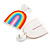 Large Multicoloured Rainbow Acrylic Drop Earrings - 55mm Long - view 6
