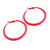 50mm D/ Slim Pink Hoop Earrings in Matt Finish - Large Size - view 4