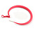 50mm D/ Slim Pink Hoop Earrings in Matt Finish - Large Size - view 5