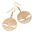Gold Tone Lightweight Tree Of Life Drop Earrings - 45mm L - view 2