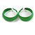 40mm D/ Wide Green Hoop Earrings in Matt Finish - Medium Size - view 8