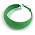 40mm D/ Wide Green Hoop Earrings in Matt Finish - Medium Size - view 6