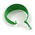 40mm D/ Wide Green Hoop Earrings in Matt Finish - Medium Size - view 5